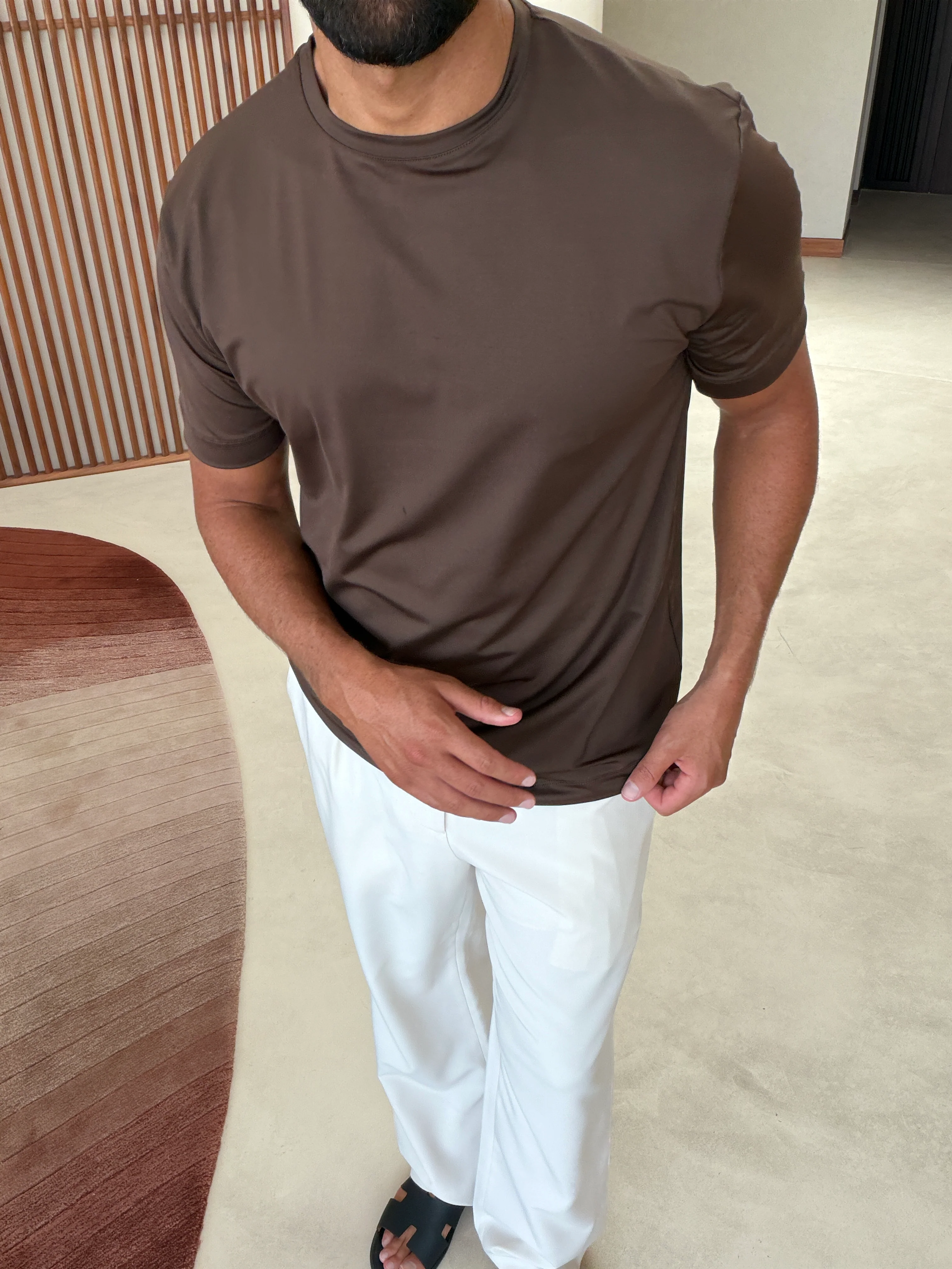 OG LUXE T-SHIRT SMOKE BROWN - Image 5