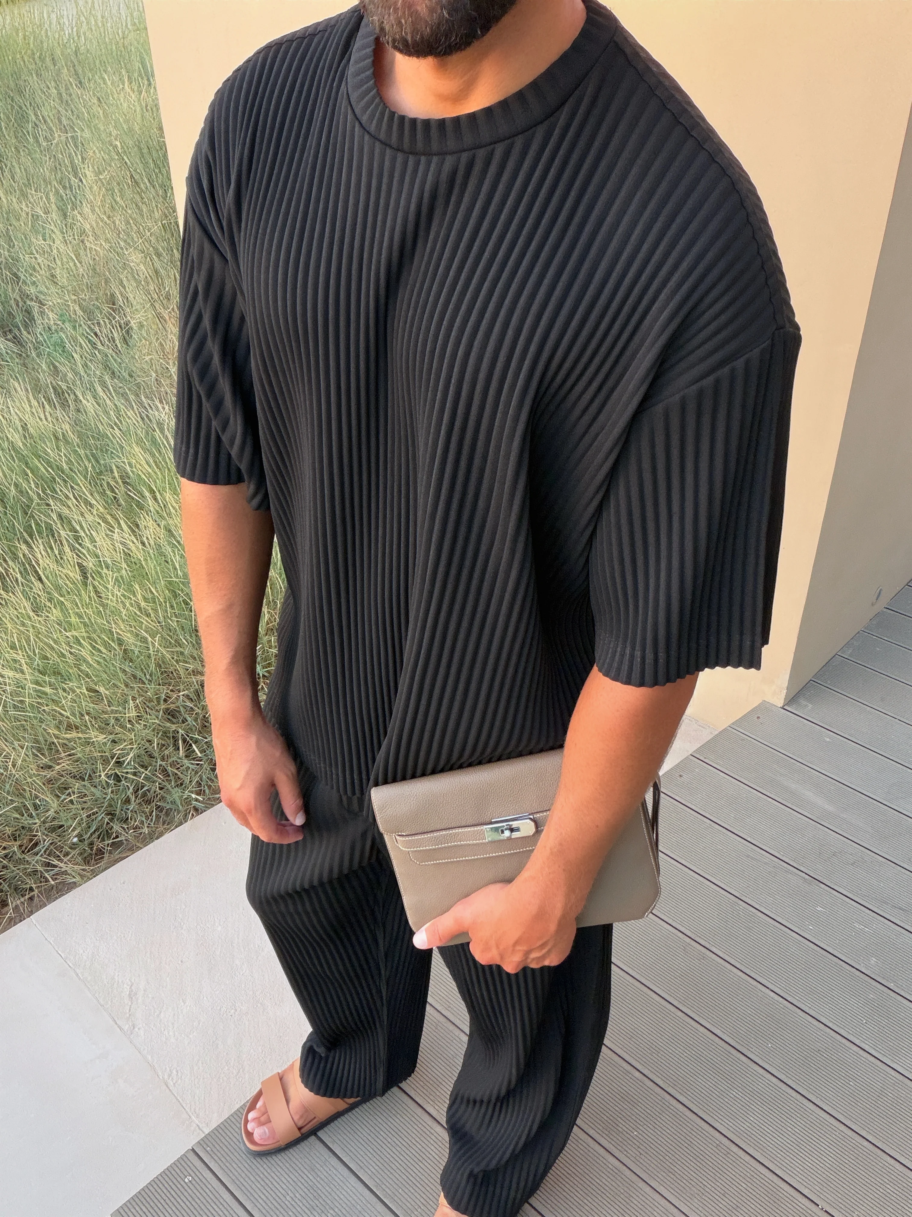 PLEAT TROUSER BLACK - Image 3