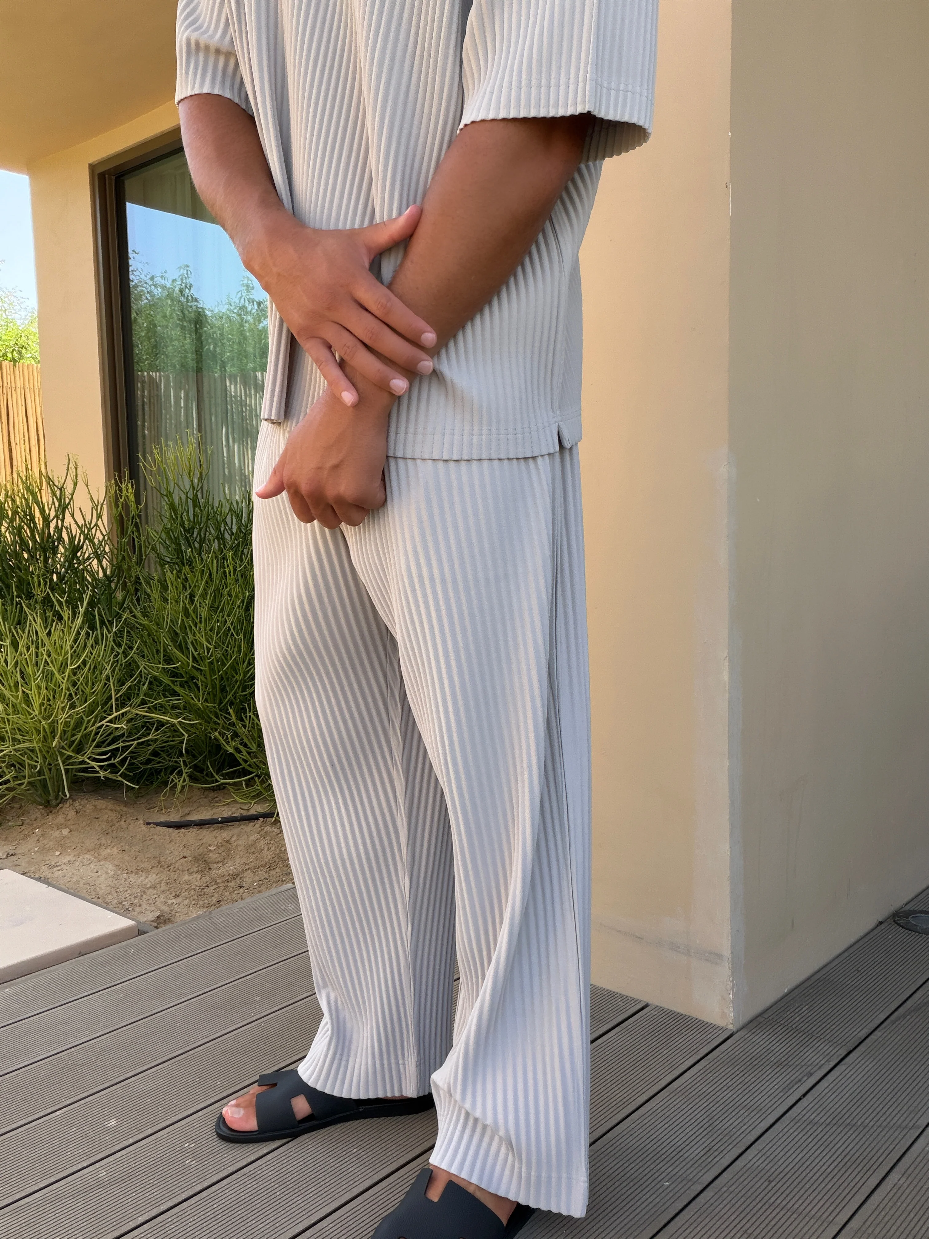 PLEAT TROUSER GREY - Image 2
